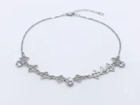 Silver Floral Knot Charm Anklet