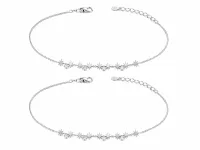 Star Design Silver Anklet