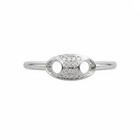 Celestine Orbit Silver Ring