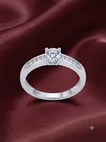 Silver Solitaire Ring