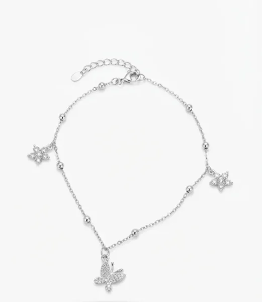 stars and a butterfly anklet