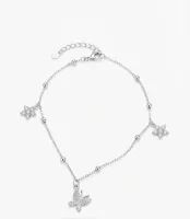 stars and a butterfly anklet