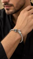 Silver shiv Nandi Bangle