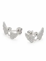 Silver Angel Wing Earring