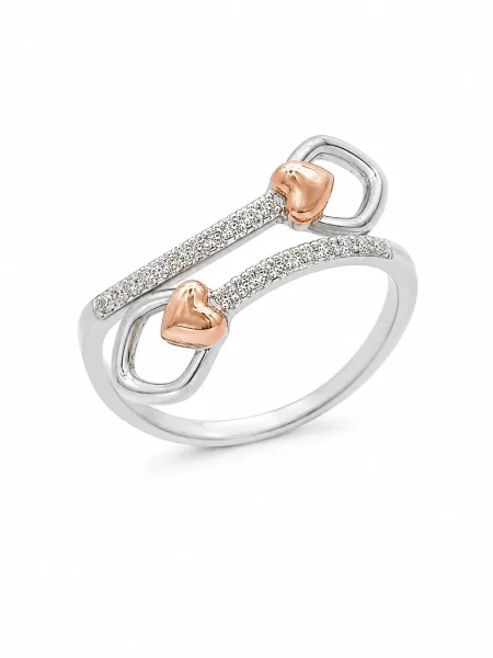 Rose Gold Buckle Open Ring
