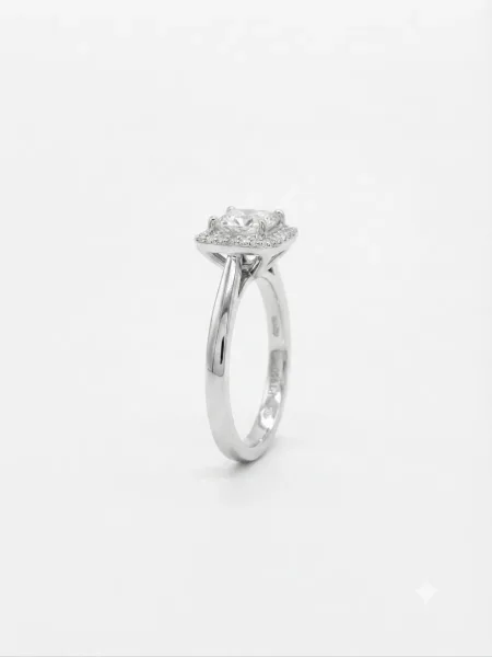 Halo Cushion Radiance Ring