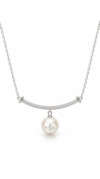 Silver Pearl Pendant chain
