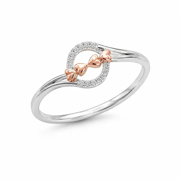 Rosé Bow Halo Ring