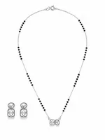 Crystal Duo 925 Sterling Silver Mangalsutra