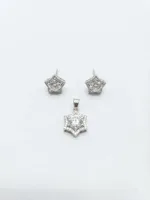 Celestial Starburst Pendant Set with earrings