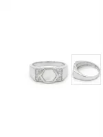 Celestial Hexagon Signet Ring