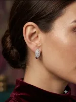 Celeste Solitaire Huggie Earrings