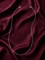 Dainty Beaded Silver Chain