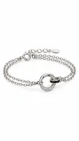 Interlocking Double-Layer Circle Bracelet