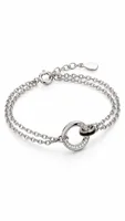 Interlocking Double-Layer Circle Bracelet
