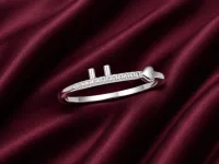 Celestia Heartline Silver Ring
