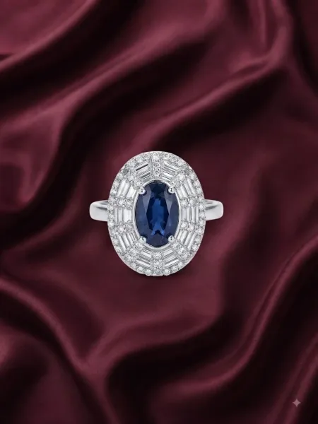 Sapphire Baguette Glamour Ring