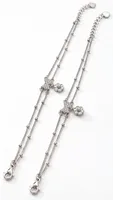 Pretty Bow Floral Charm Anklet
