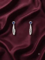 Sapphire Cascade Hoops ​Midnight Teardrop