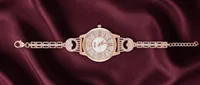 Pure Sterling Silver Rose Gold Plated Shimmer Roman Numeral Bracelet Watch