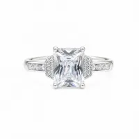 Elegant Emerald-Cut Solitaire Ring