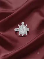 Silver Starburst Turtle Ring
