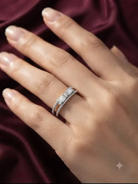 Lumière Twin Baguette Ring