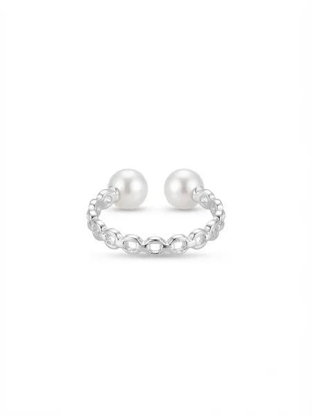 Pearl Link Open Ring