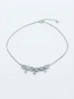 Silver Disc & Charm Chain Anklet