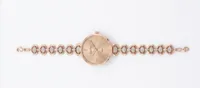 CUSTOM Rose Gold-Toned Geometric Link Bracelet Watch