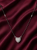 Heart Halo 925 Sterling Silver Mangalsutra