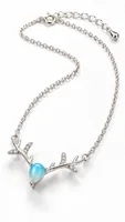 Celestial Antler Blue Opal Pendant