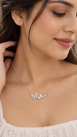 Silver Butterfly Charm pandent chain