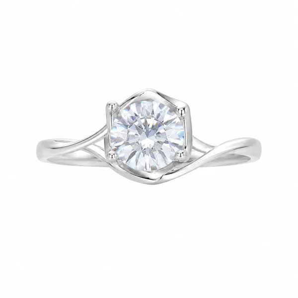 Twisted Wave Design Silver Ring