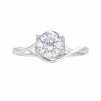 Twisted Wave Design Silver Ring