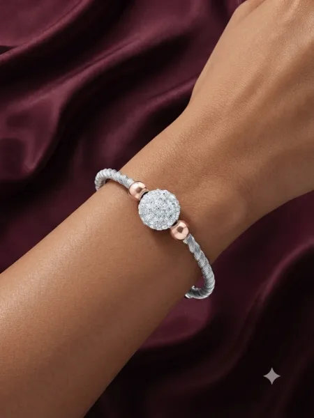 Celeste Pavé Orb Bangle