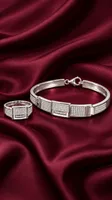 Luxe Pavé Link Bracelet & Ring Set
