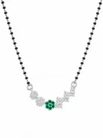Emerald Glow 925 Sterling Silver Mangalsutra