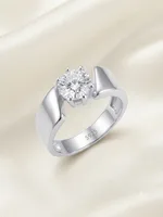 Sculpted Solitaire Statement Ring