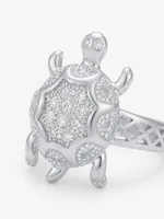 Silver Shell Turtle Ring
