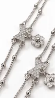 Pretty Bow Floral Charm Anklet