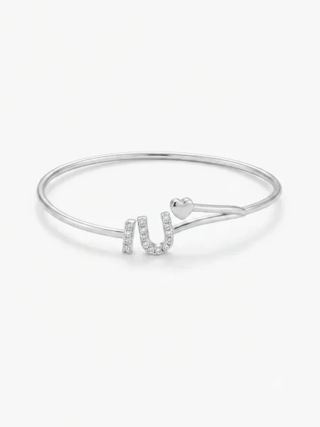 Celeste Initial Heart Bangle