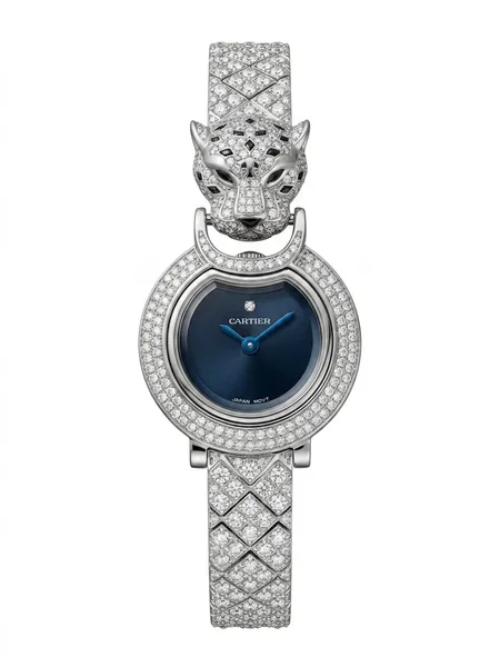 Luxury Panther Pavé Diamond Bracelet Watch