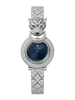 Luxury Panther Pavé Diamond Bracelet Watch