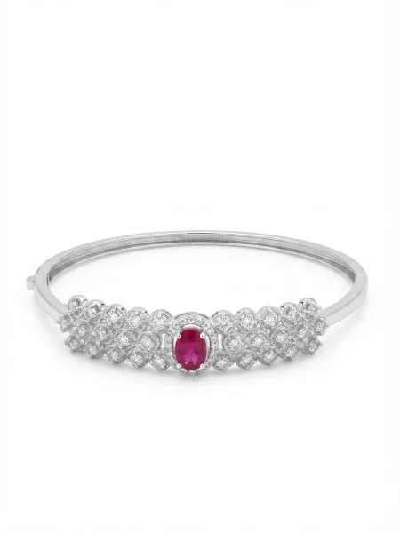 Celeste Ruby Blossom Bangle