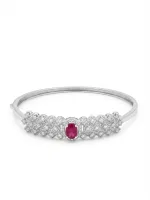 Celeste Ruby Blossom Bangle