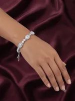 Celeste Oval Halo Bracelet