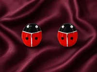 Red Ladybug Enamel Stud Earrings for Kids baby tops