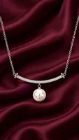 Silver Pearl Pendant chain