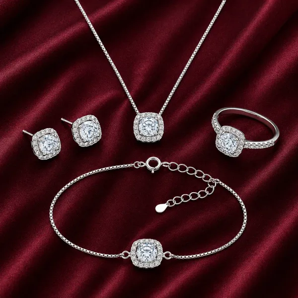 Crystal Luxe Square Jewellery Set